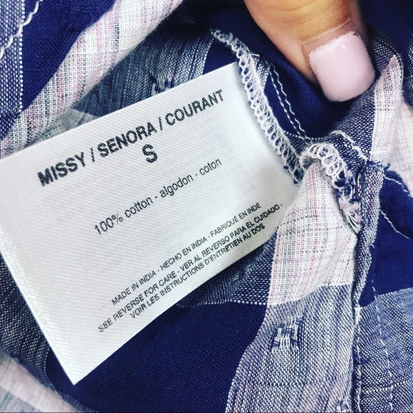 NWT William Rast  Buttoned Blue Western Blouse S - Picture 8 of 8